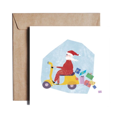 Santa on Vespa